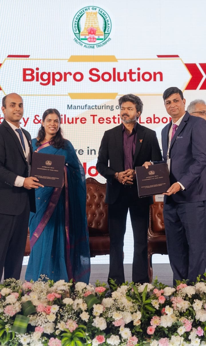CM Vijay Welcoming Bigpro Solutions team
